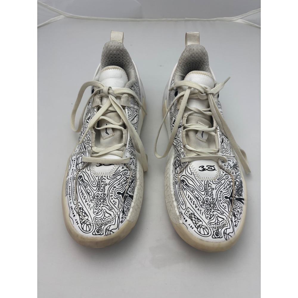 Li-Ning Way of Wade All City 12 Basketball Shoes White Black Doodle Art Men 10.5